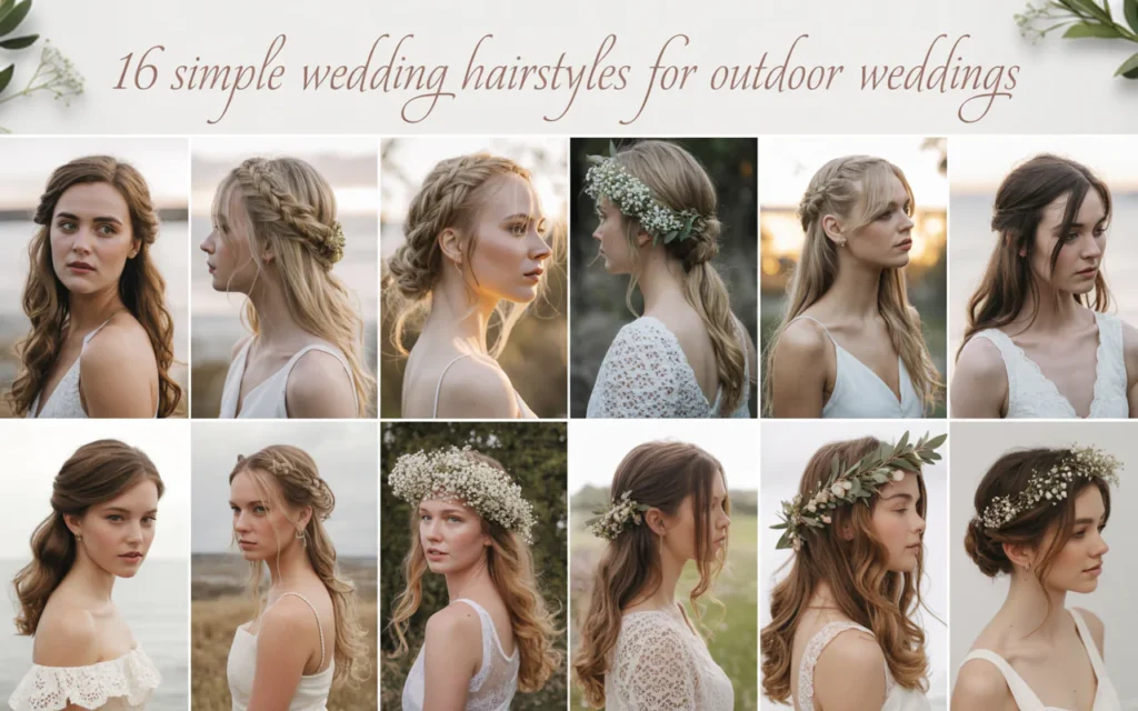 16 Simple Wedding Hairstyles for Outdoor Weddings