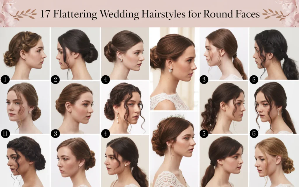 17 Flattering Wedding Hairstyles for Round Faces