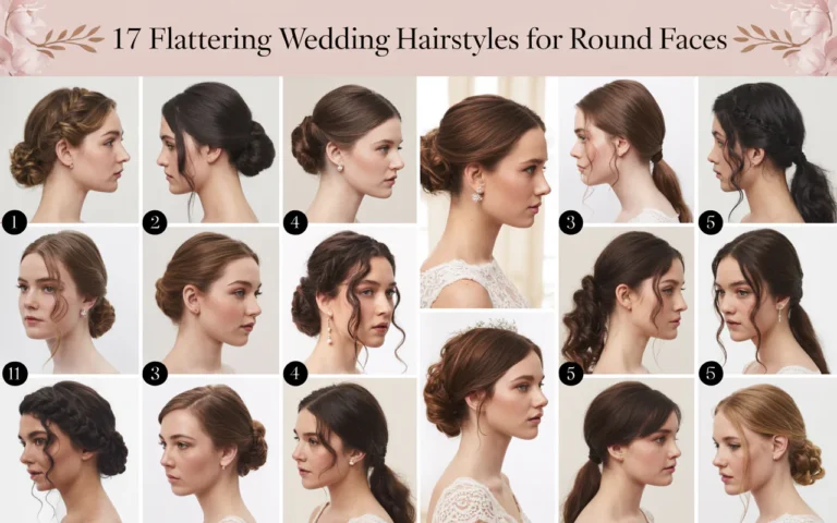 17 Flattering Wedding Hairstyles for Round Faces