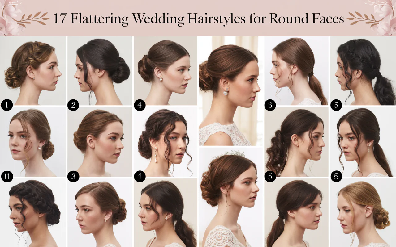 17 Flattering Wedding Hairstyles for Round Faces