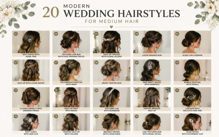 20 Modern Wedding Hairstyles for Medium Hair