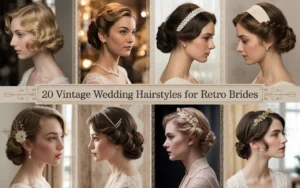 20 Vintage Wedding Hairstyles for Retro Brides