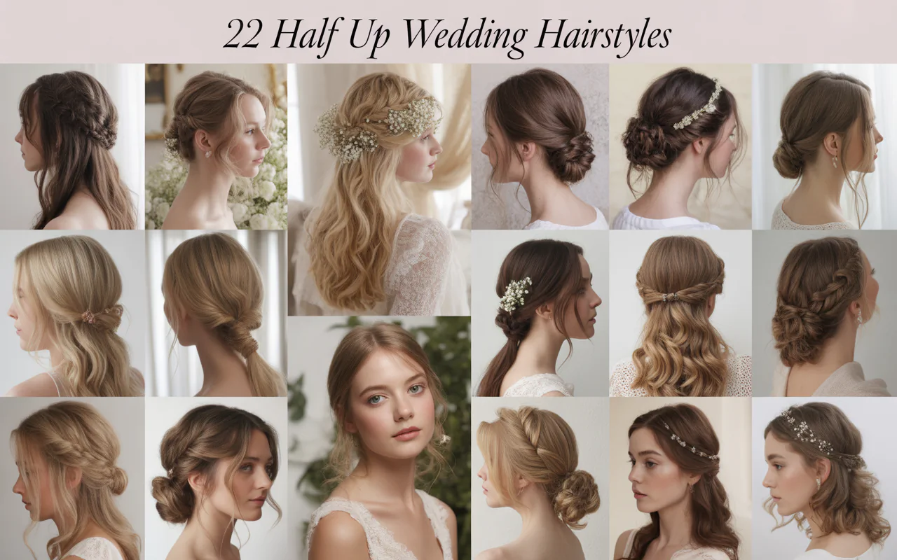 22 Half Up Wedding Hairstyles