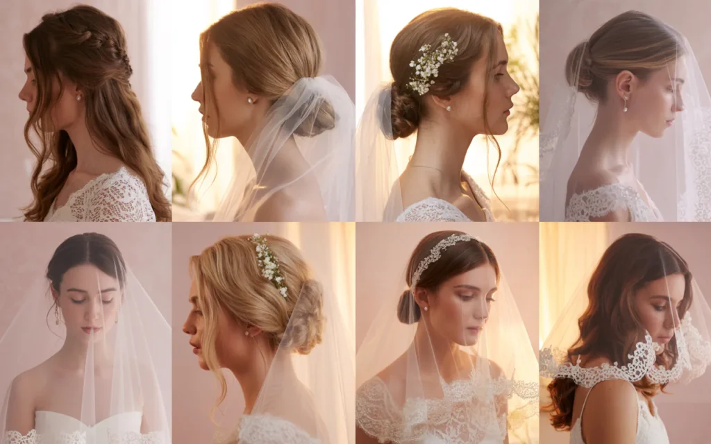 23 Soft Wedding Hairstyles with Veil