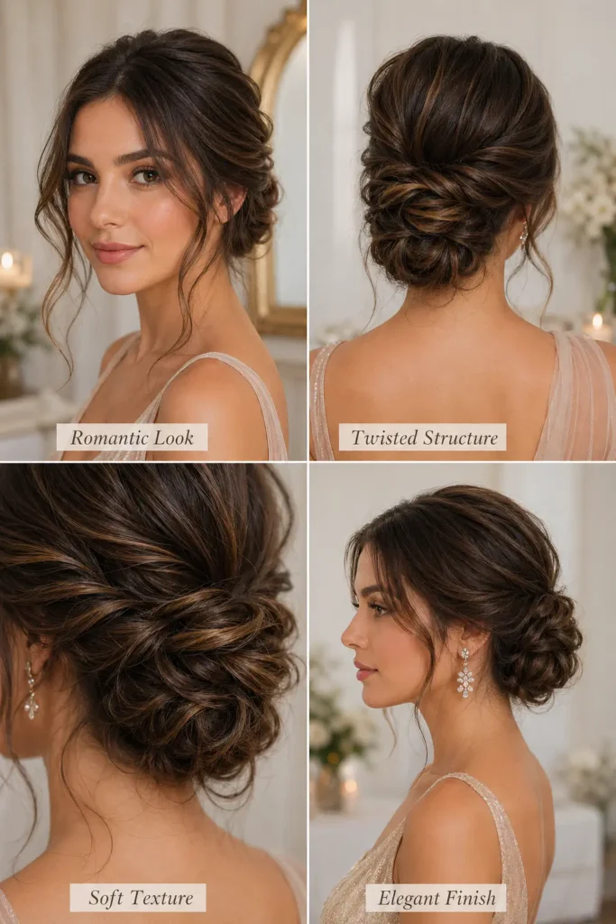06. Romantic Twisted Low Bun