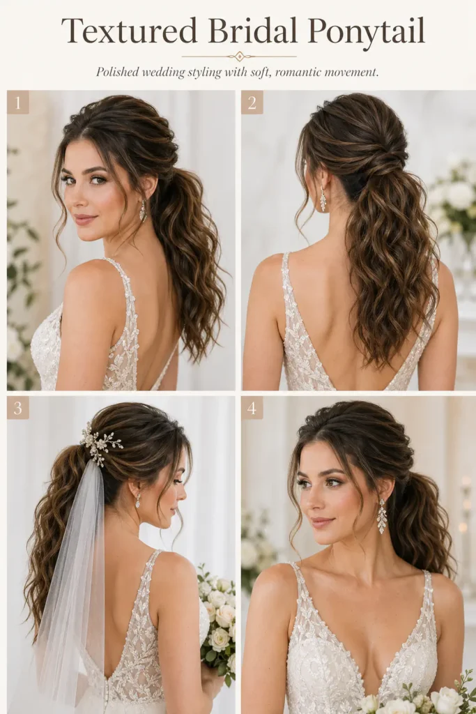 09. Textured Bridal Ponytail