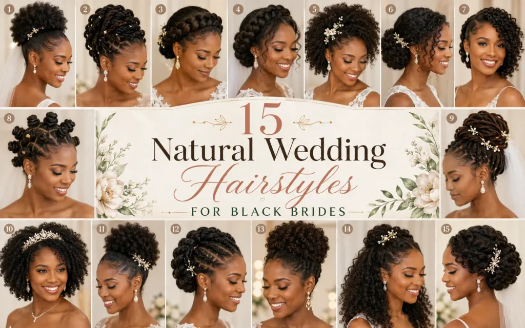 15 Natural Wedding Hairstyles for Black Brides