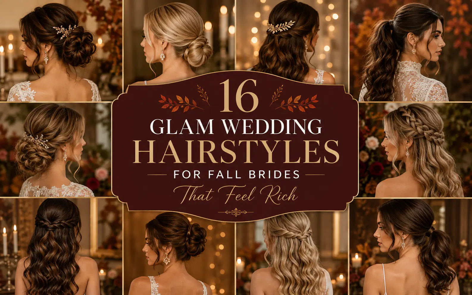 16 Glam Wedding Hairstyles for Fall Brides That Feel Rich
