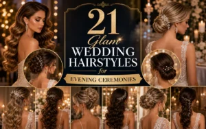 21 Glam Wedding Hairstyles for Evening Ceremonies