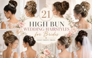 21 High Bun Wedding Hairstyles for Brides