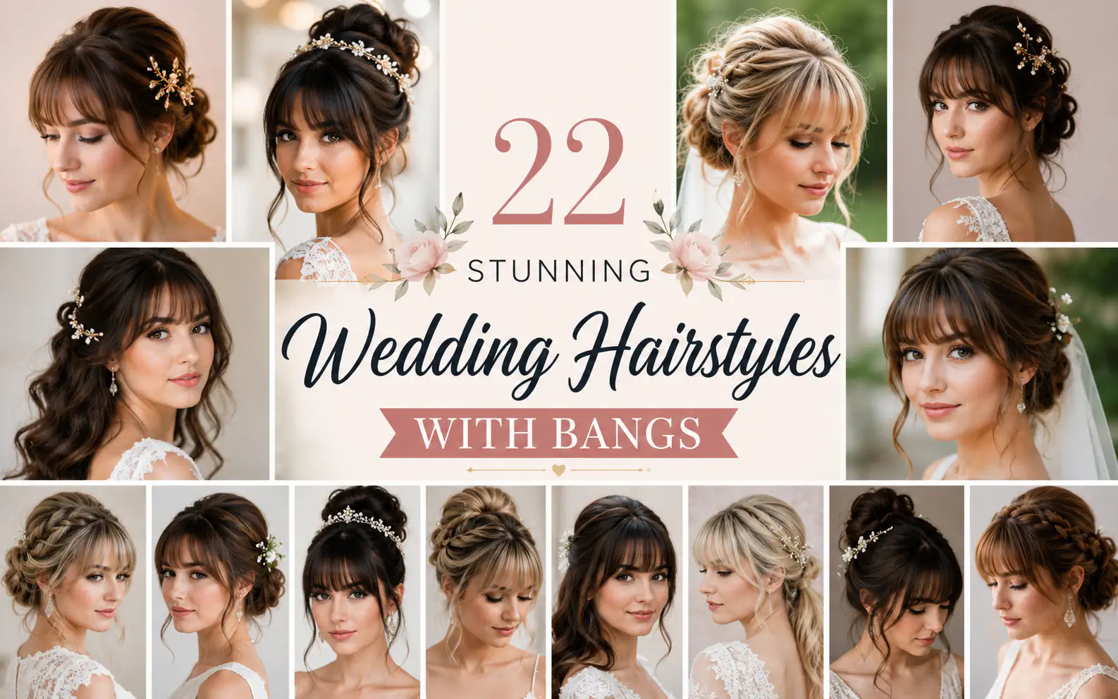 22 Stunning Wedding Hairstyles with Bangs
