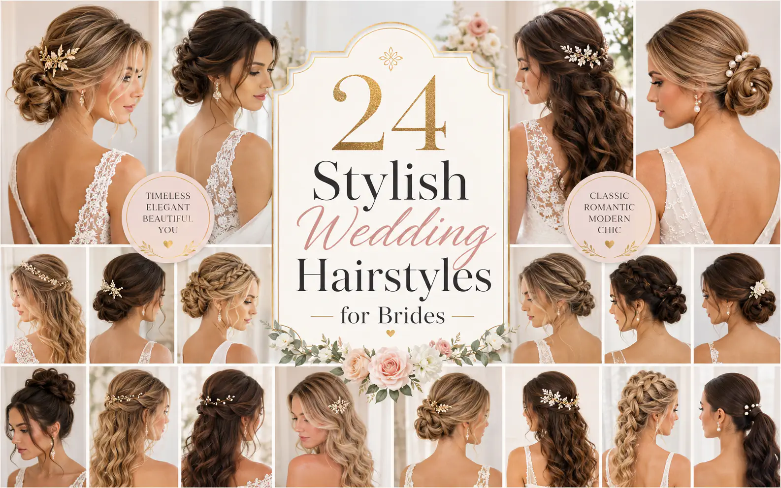 24 Stylish Wedding Hairstyles for Brides