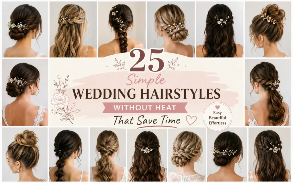 25 Simple Wedding Hairstyles Without Heat That Save Time