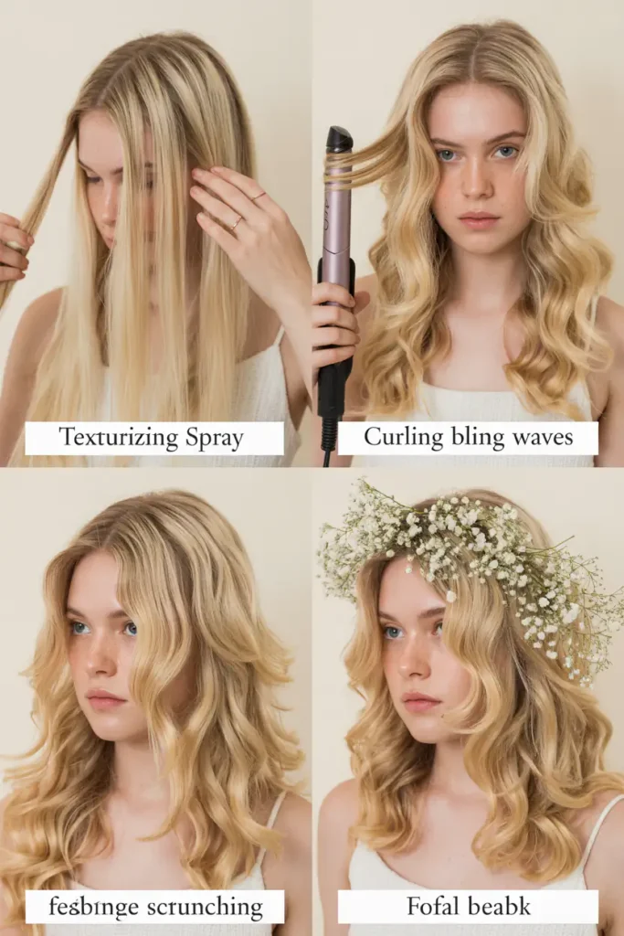 15. Boho Flower Girl Hairstyle With Textured Waves