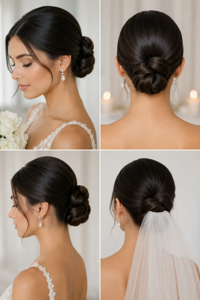16. Minimalist Bridal Knot Bun