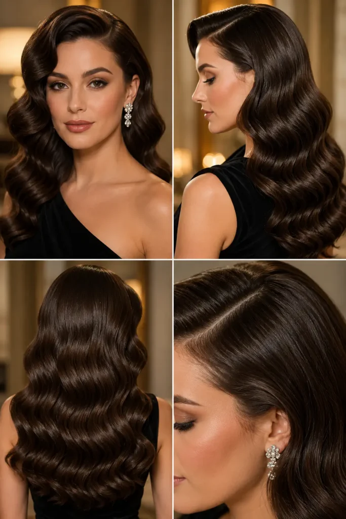 14. Old Hollywood Side Part Waves