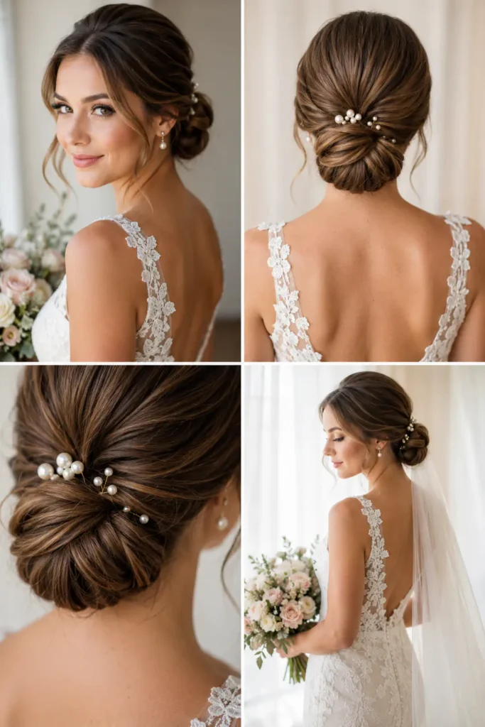 17 Elegant Low Bun Wedding Hairstyles