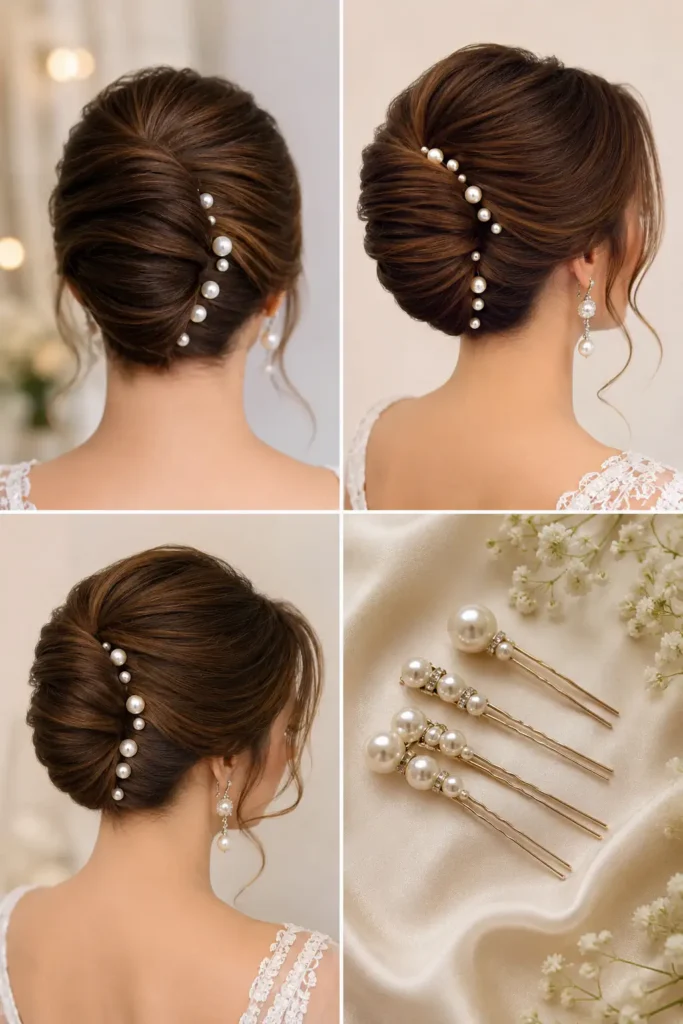 18. Soft French Roll with Pearl Details