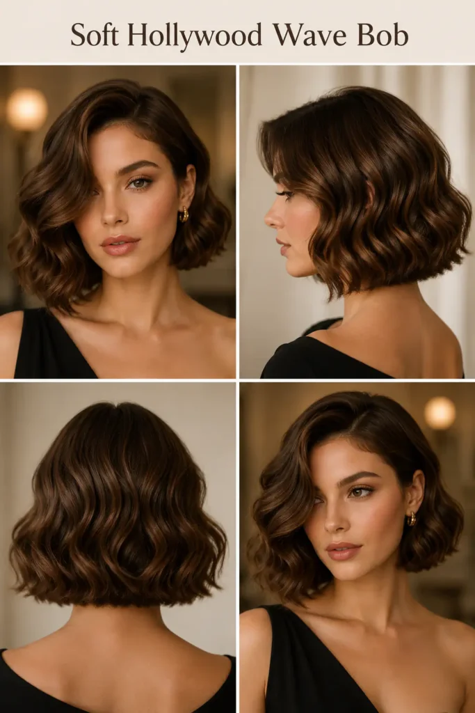 14. Soft Hollywood Wave Bob