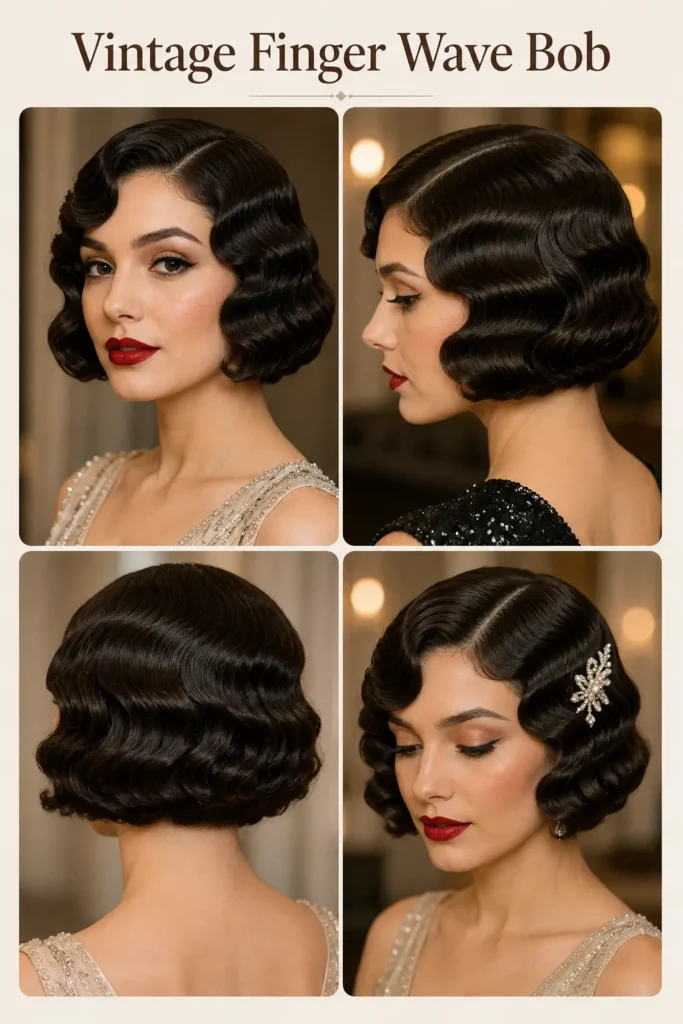 5. Vintage Finger Wave Bob