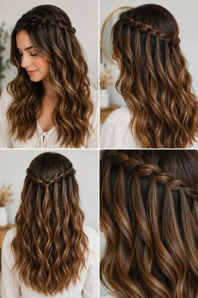 12. Waterfall Braid with Soft Waves