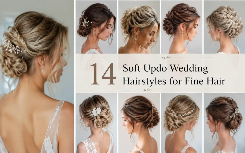 14 Soft Updo Wedding Hairstyles for Fine Hair