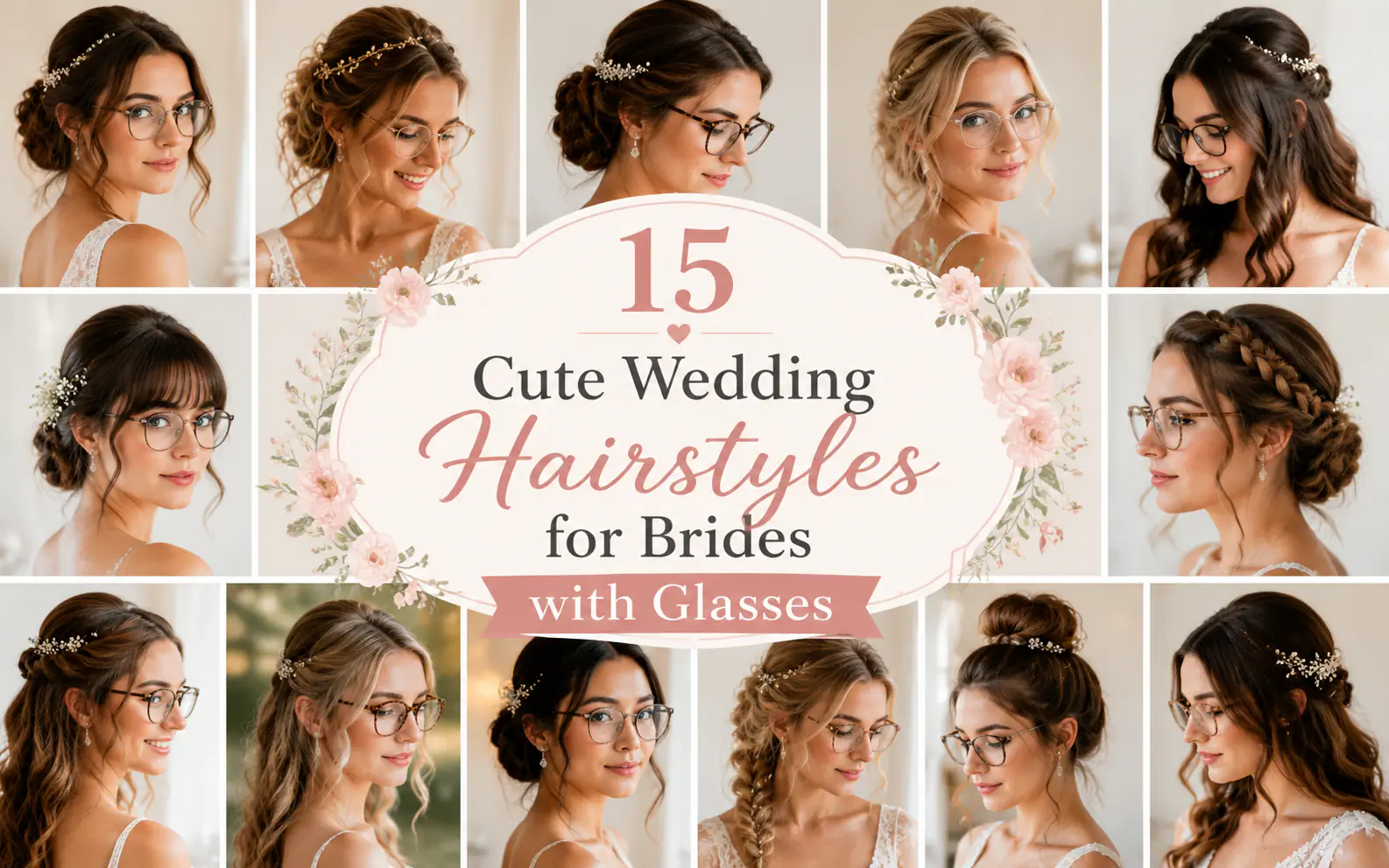 15 Cute Wedding Hairstyles for Brides with Glasses