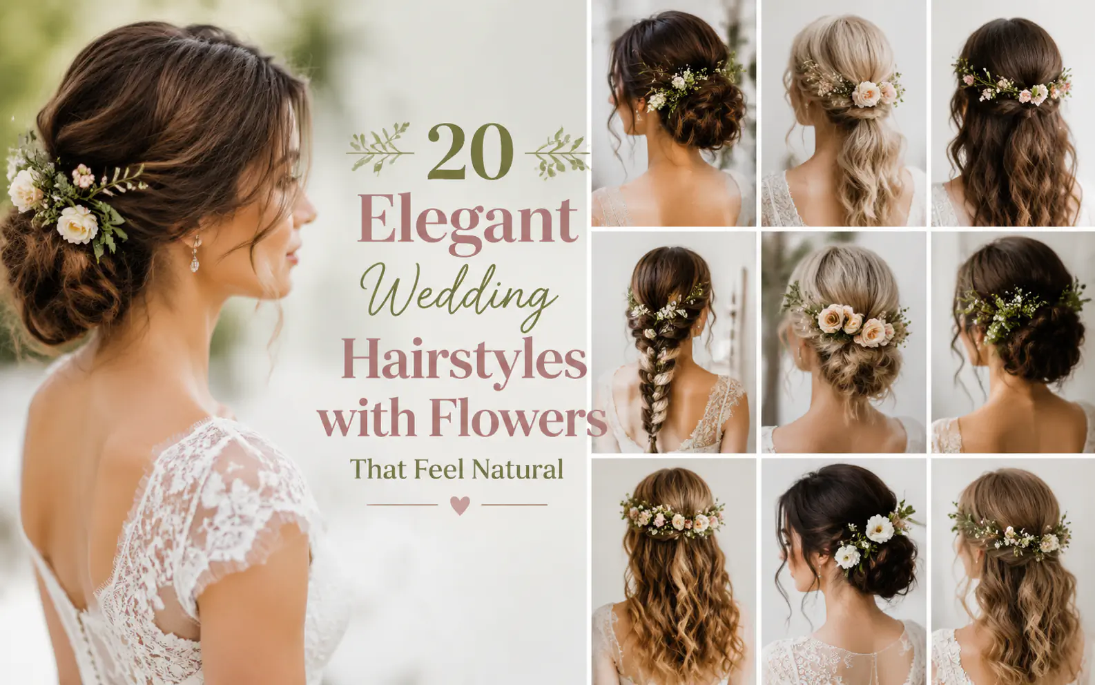 20 Elegant Wedding Hairstyles with Flowers That Feel Natural
