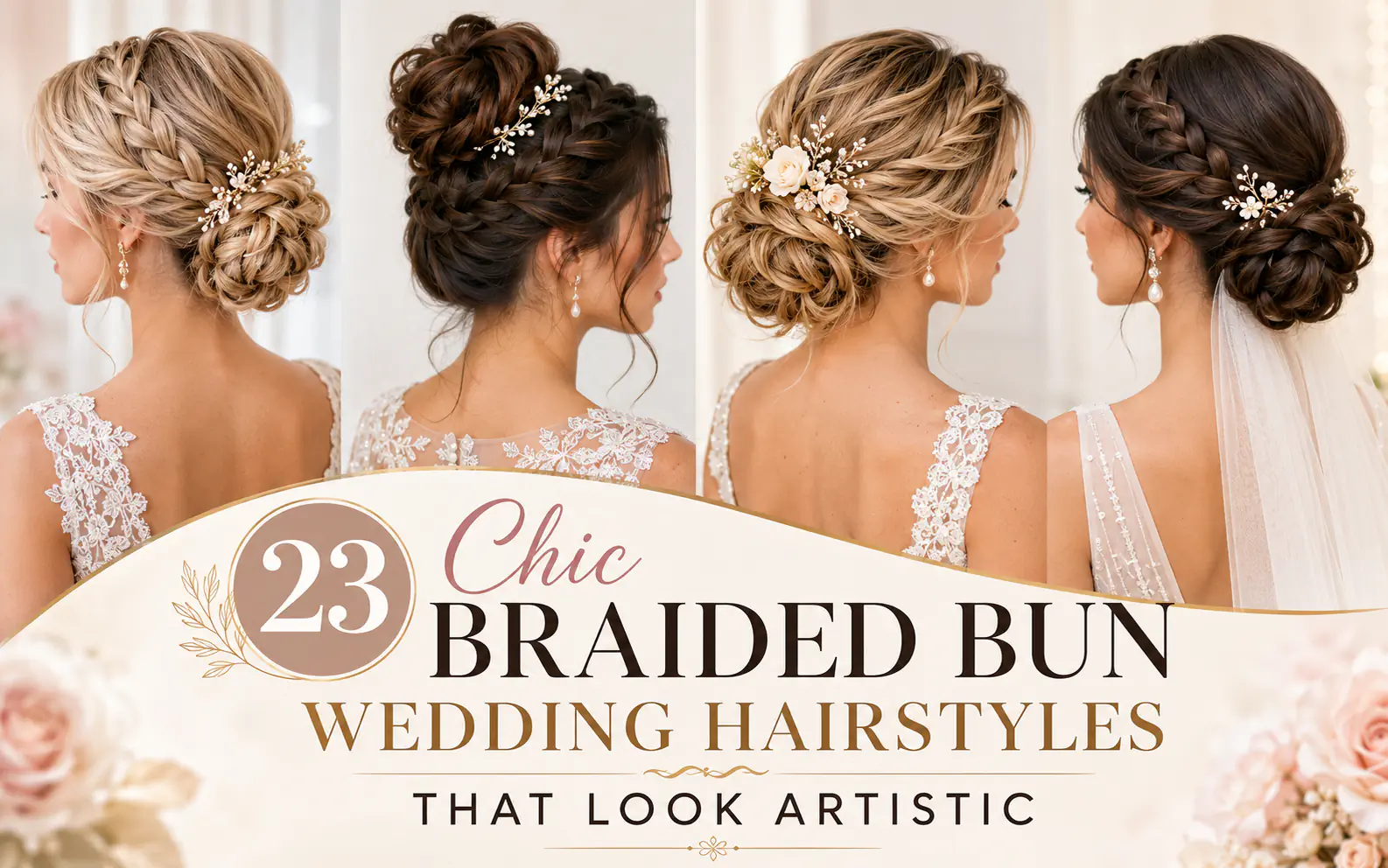 23 Chic Braided Bun Wedding Hairstyles That Look Artistic