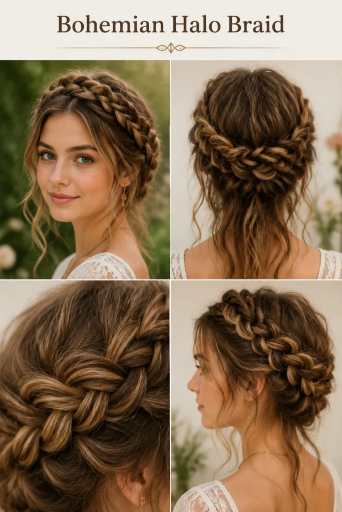 10. Bohemian Halo Braid