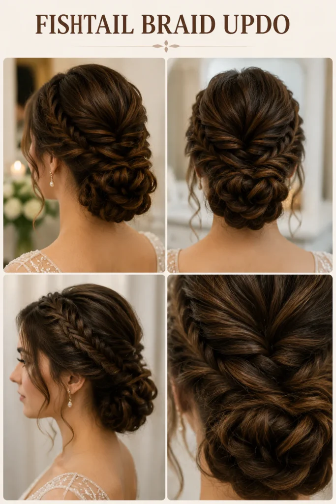 6. Fishtail Braid Updo