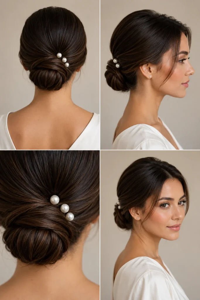 12. Minimalist Knot with Pearl Pins