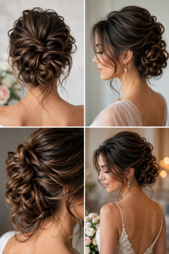 16. Romantic Textured Updo