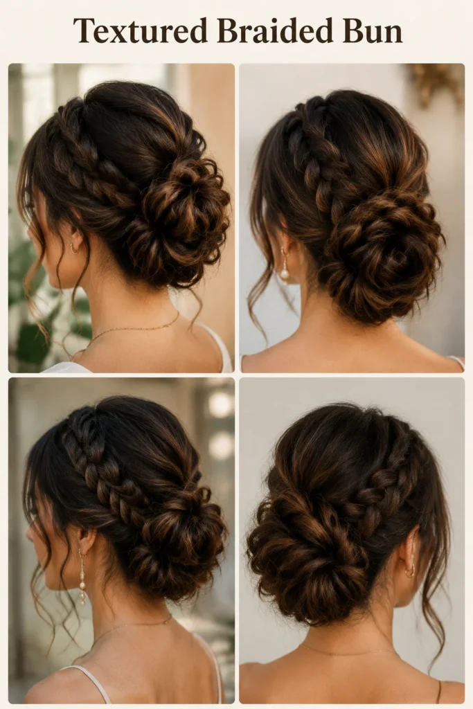 15. Textured Braided Bun