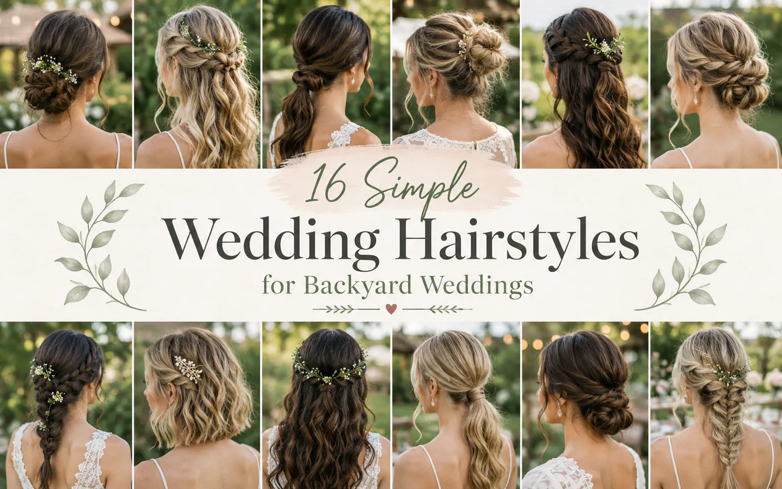 16 Simple Wedding Hairstyles for Backyard Weddings
