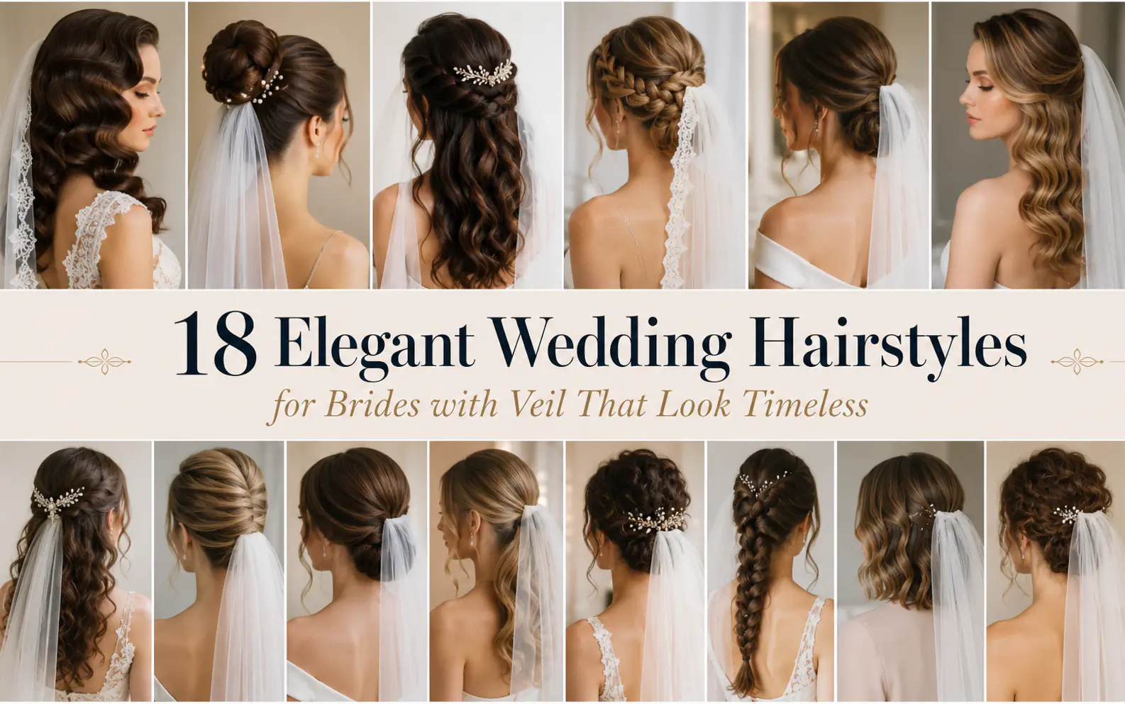 18 Elegant Wedding Hairstyles for Brides with Veil That Look Timeless