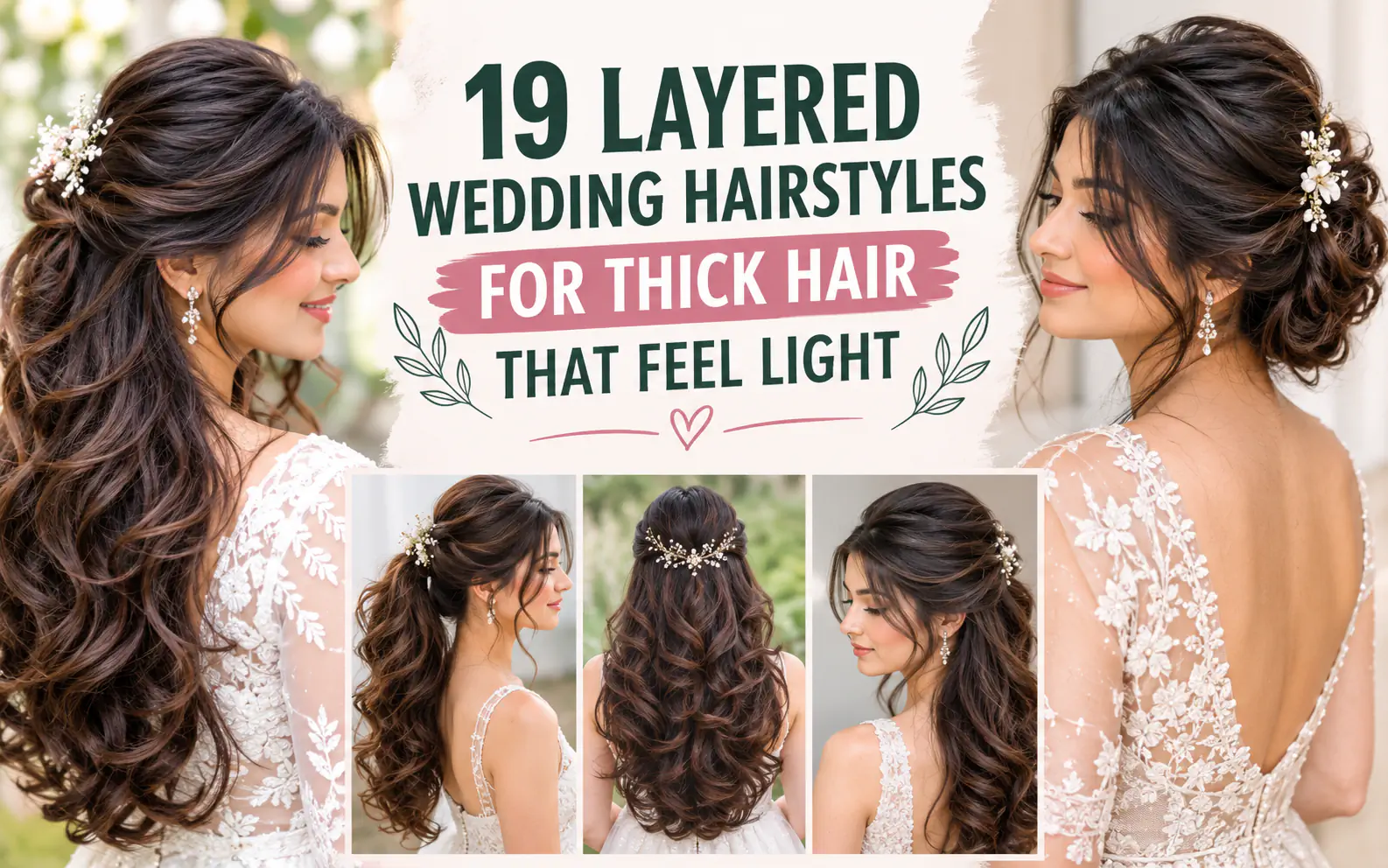 19 Layered Wedding Hairstyles for Thick Hair That Feel Light