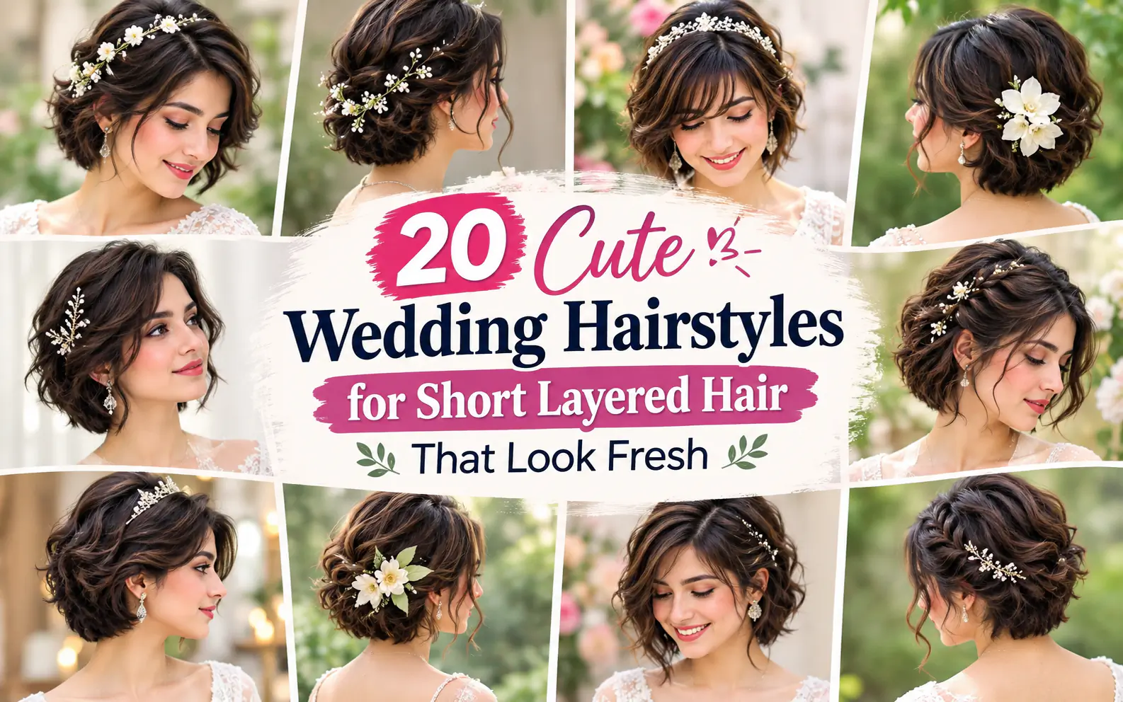 20 Cute Wedding Hairstyles for Short Layered Hair That Look Fresh