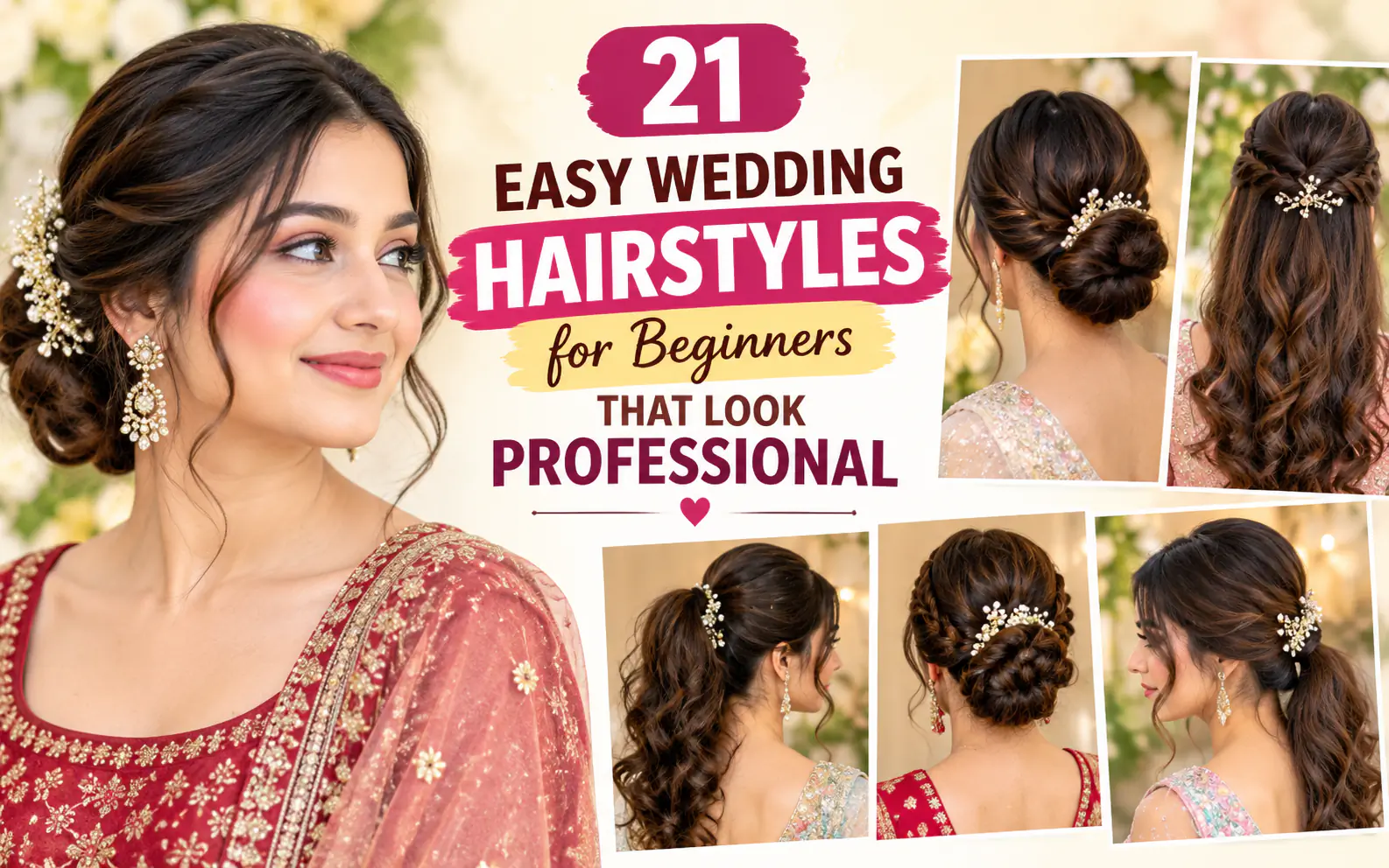 21 Easy Wedding Hairstyles for Beginners That Look Professional