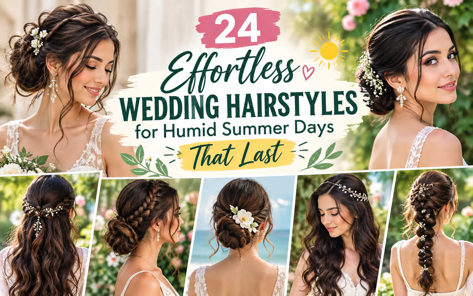 24 Effortless Wedding Hairstyles for Humid Summer Days That Last