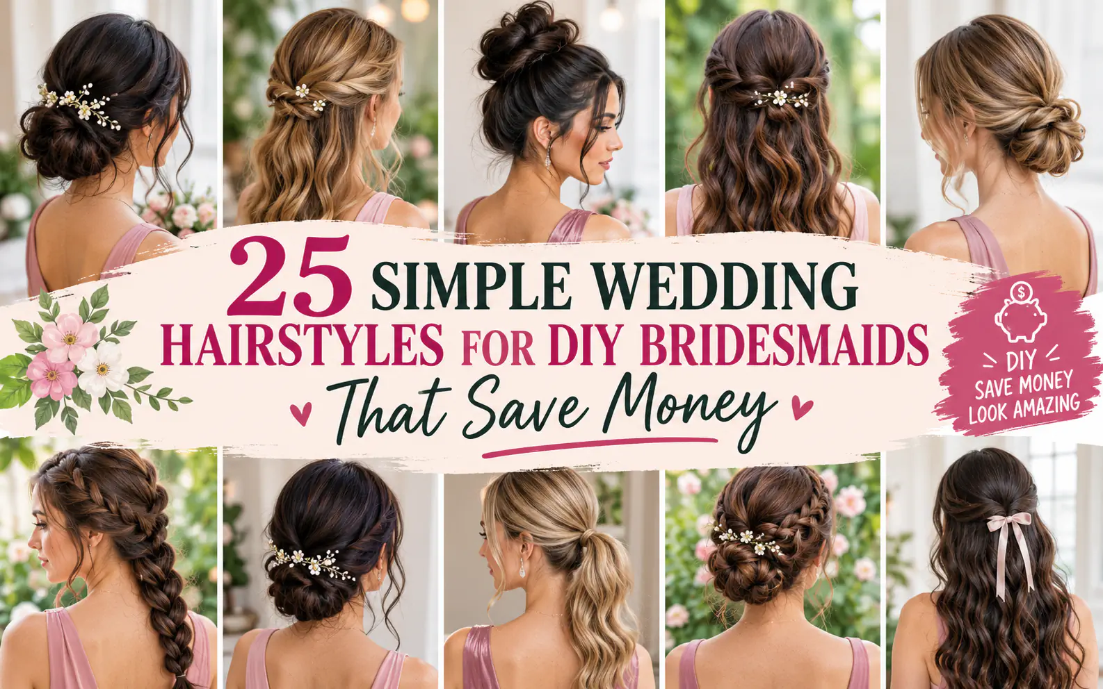 25 Simple Wedding Hairstyles for DIY Bridesmaids That Save Money