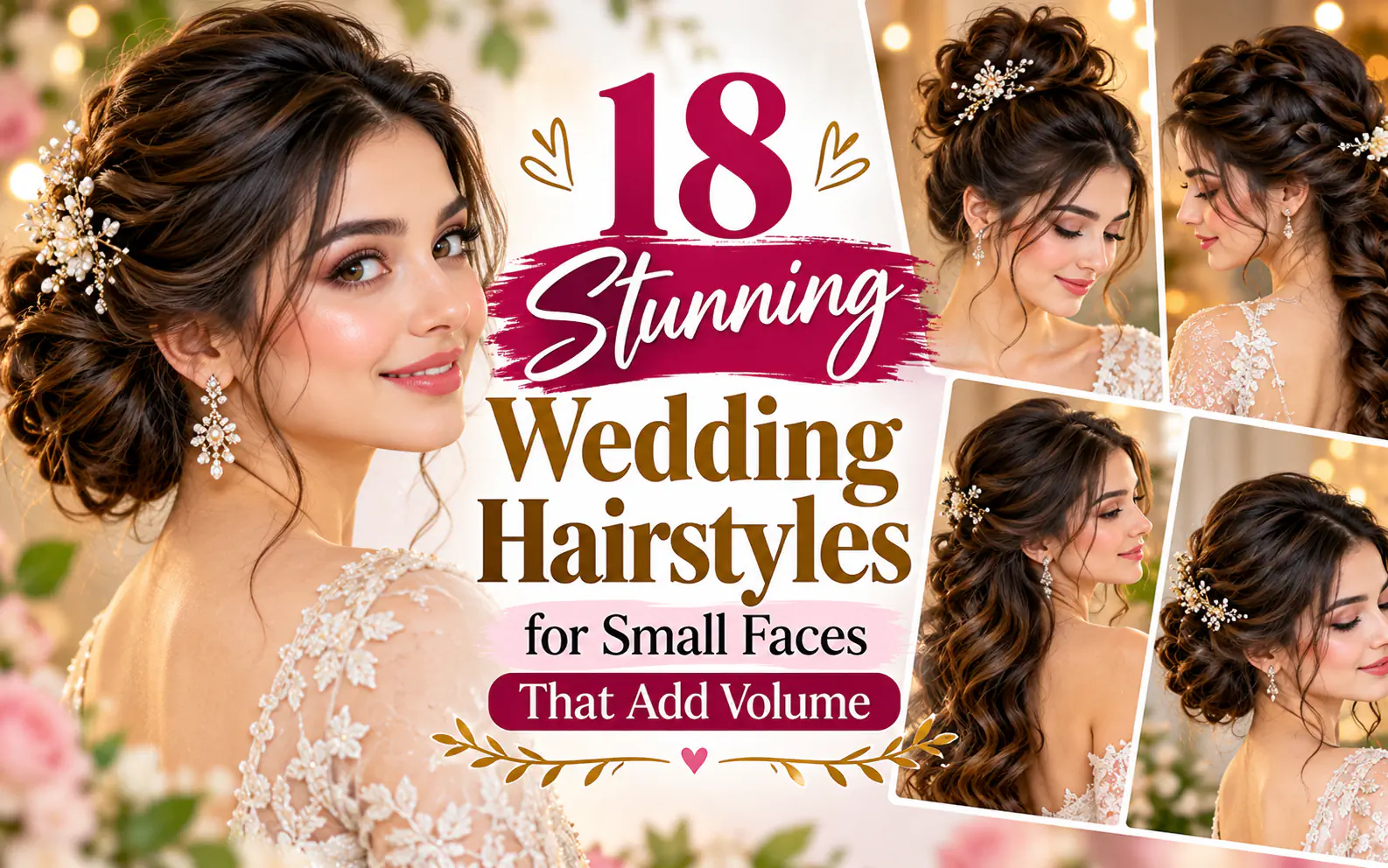 18 Stunning Wedding Hairstyles for Small Faces That Add Volume