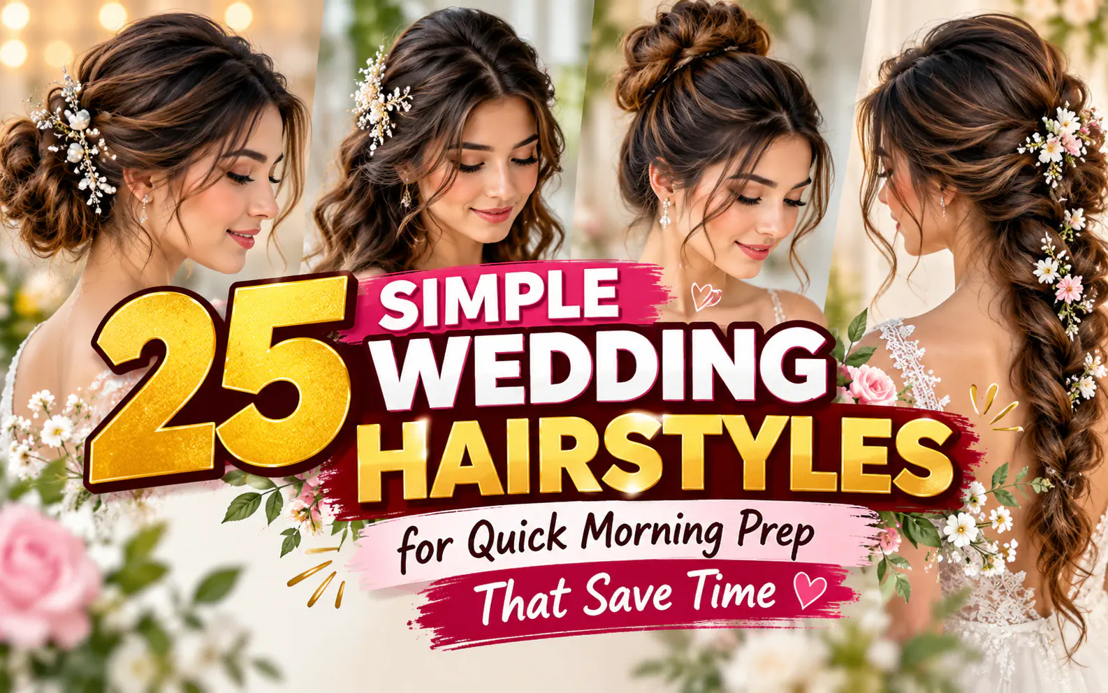25 Simple Wedding Hairstyles for Quick Morning Prep That Save Time